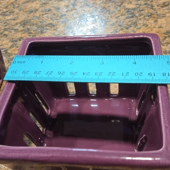 Elegant Purple Ceramic Storage Baskets - Picture 7 of 8